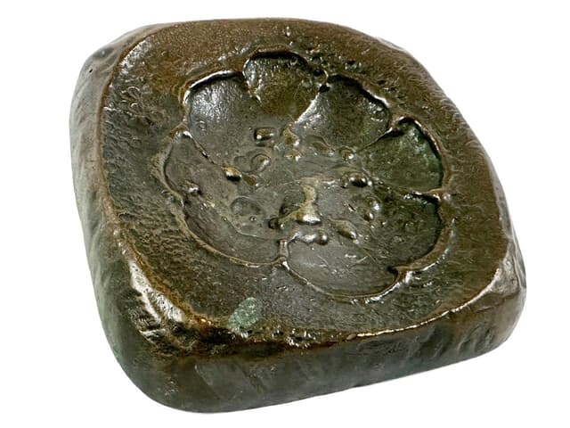 Uchwyt drzwiowy Alpana, brutalizm, brązowy, brąz, Niemcy, lata 70. - WYMIARY