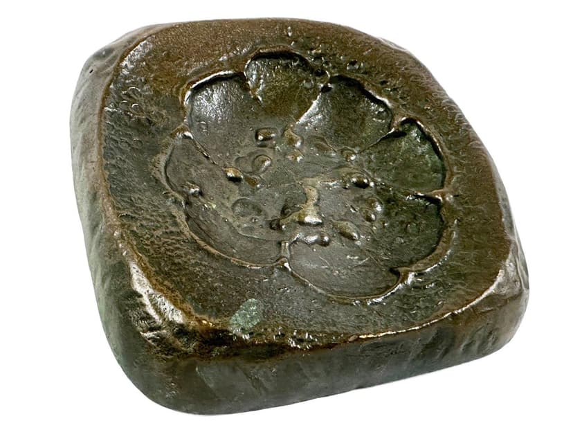 Uchwyt drzwiowy Alpana, brutalizm, brązowy, brąz, Niemcy, lata 70.