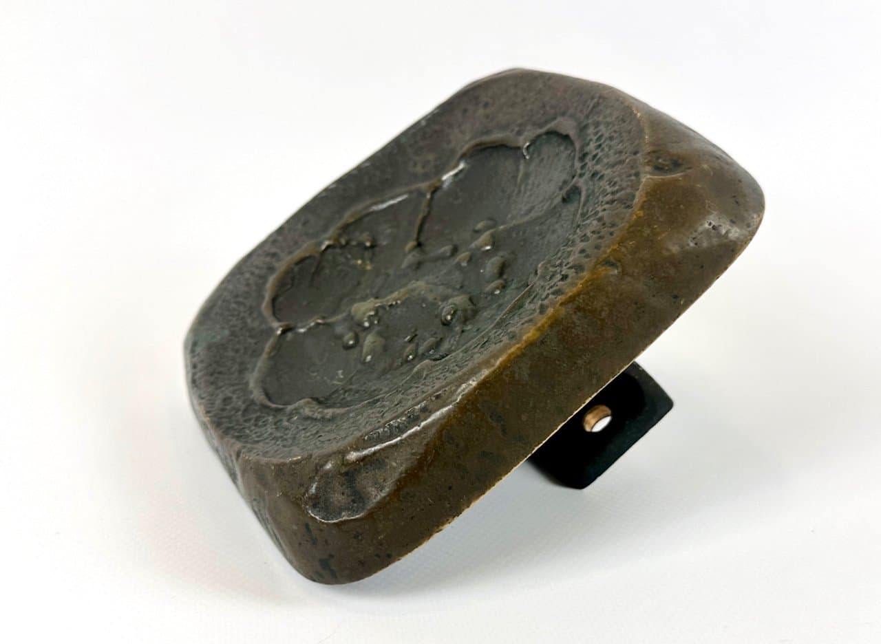 Uchwyt drzwiowy Alpana, brutalizm, brązowy, brąz, Niemcy, lata 70. - 150298