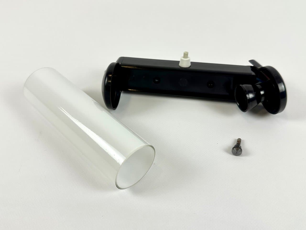 Lampa ścienna Bauhaus, czarny bakelit, szkło, Czechy, lata 30. - 150308