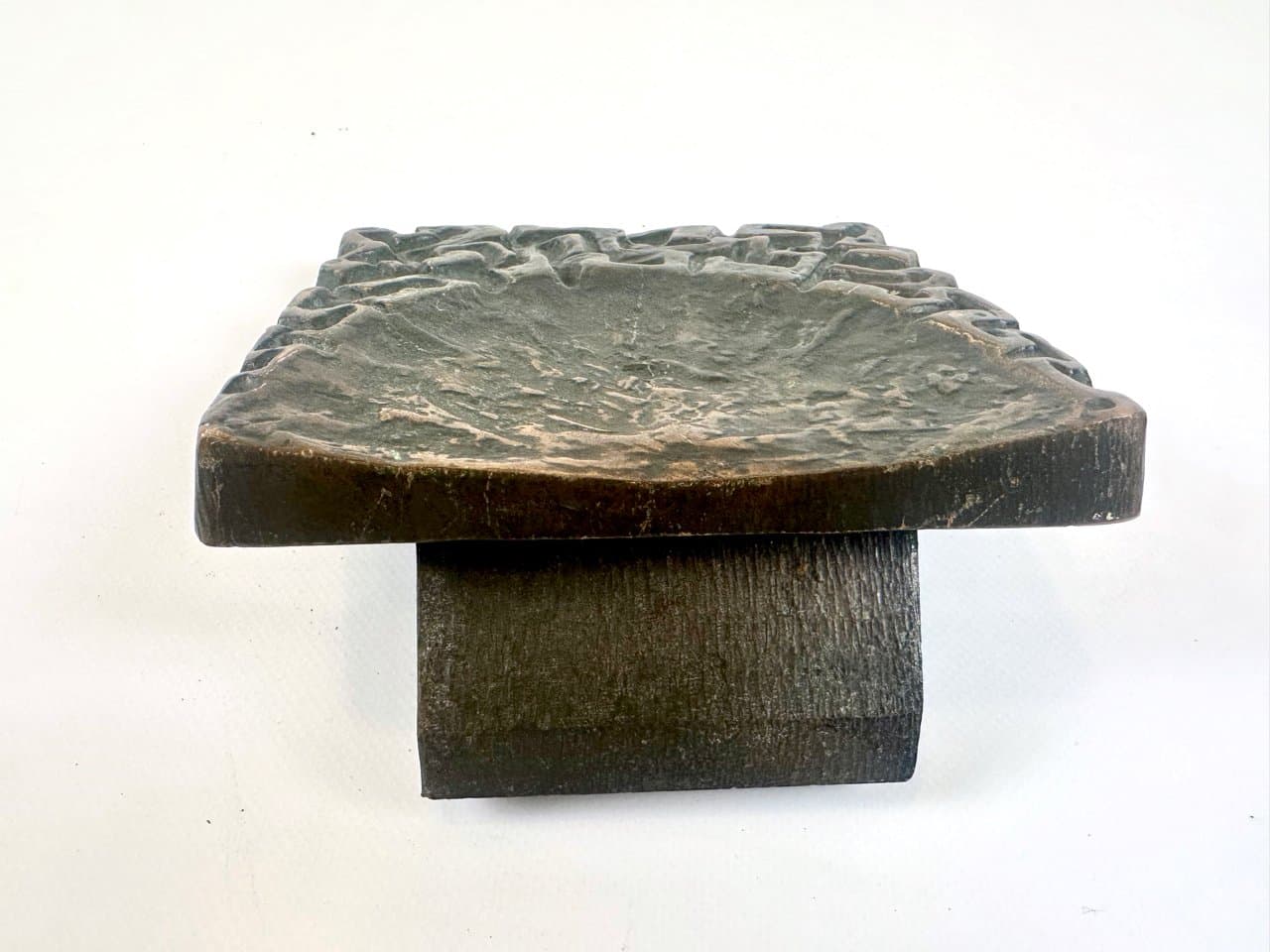 Klamka drzwiowa Alpana, brutalistyczna, brąz złoty, Niemcy, lata 70. - 150325