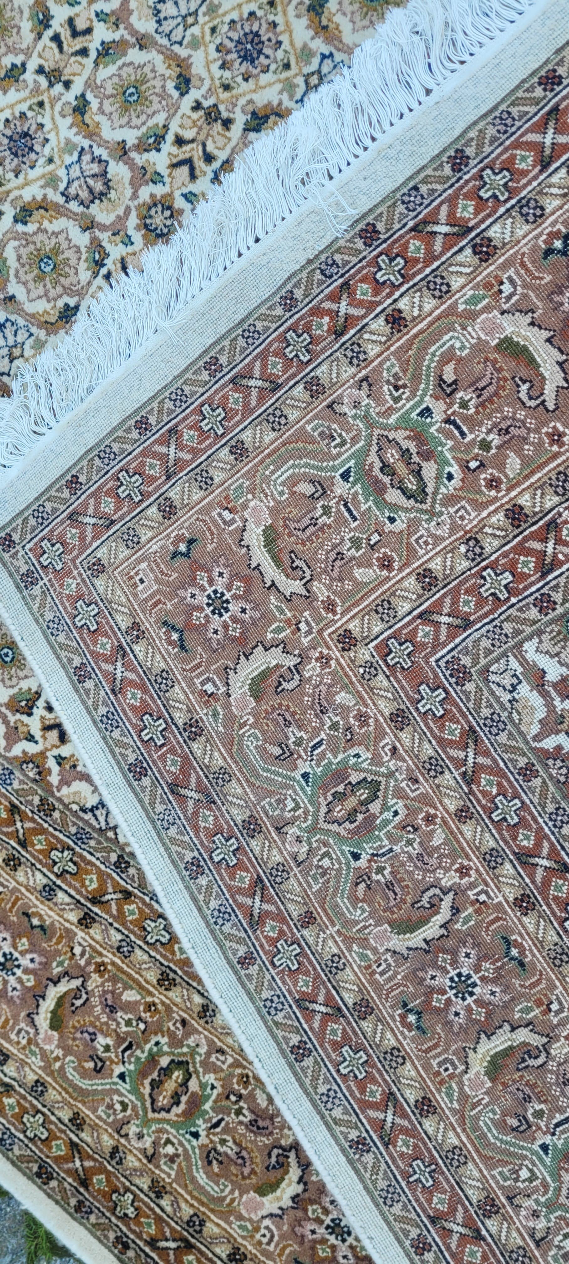 Rug Indo Bidjar 200x330cm, ivory, wool, India, 1980s. - 131873