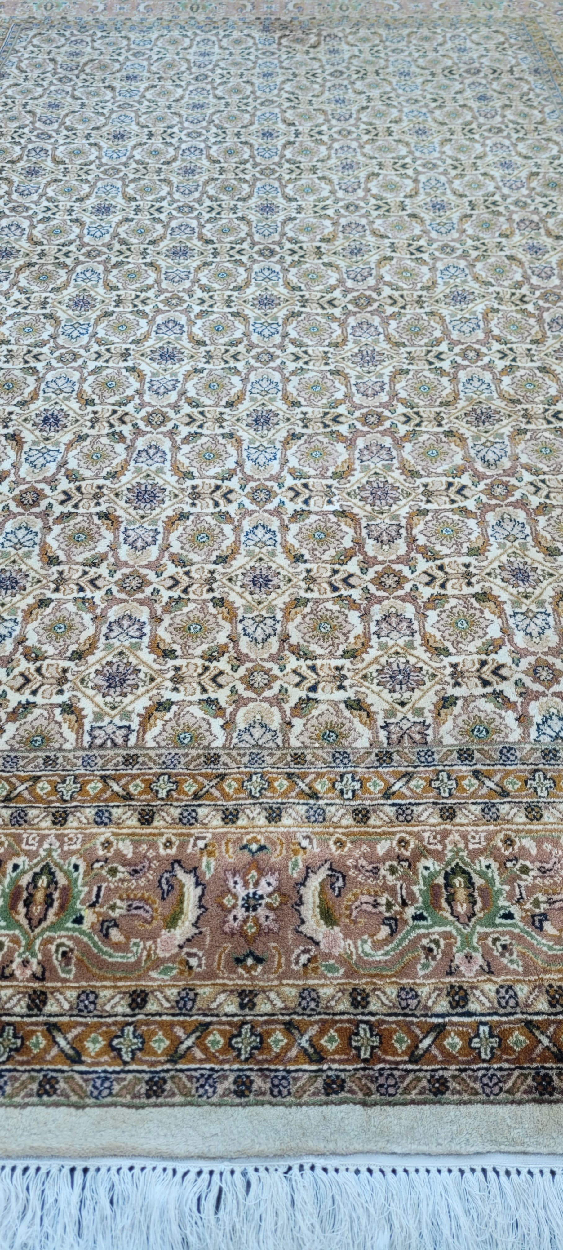 Rug Indo Bidjar 200x330cm, ivory, wool, India, 1980s. - 131865