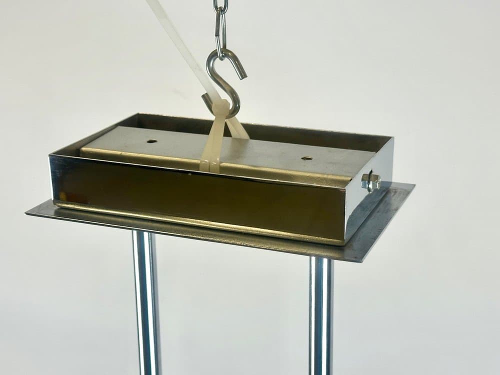 Pendant lamp, transparent crystal, chrome, 1990s - 150377