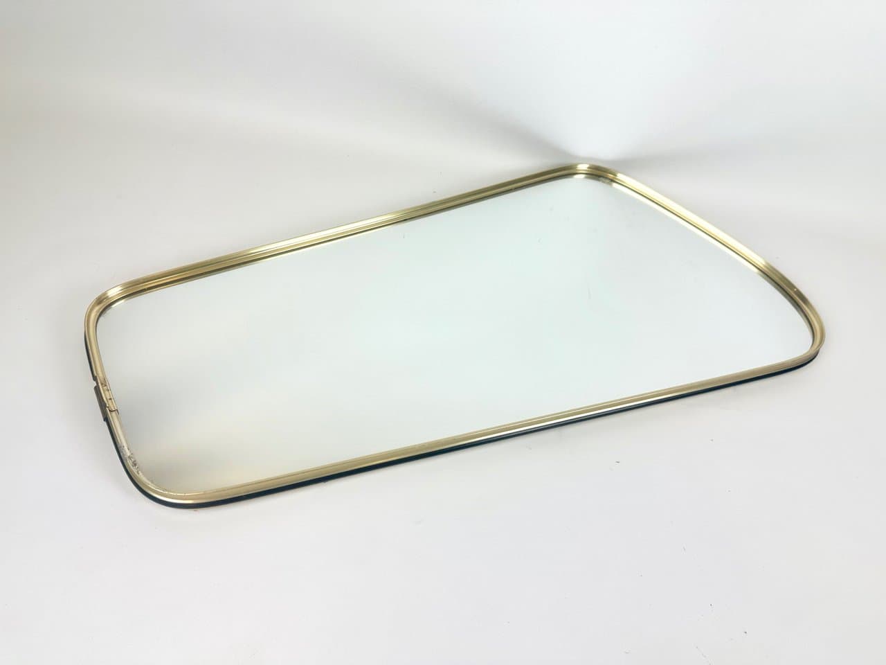Wall mirror, golden aluminum, Germany, 1970s - 150418