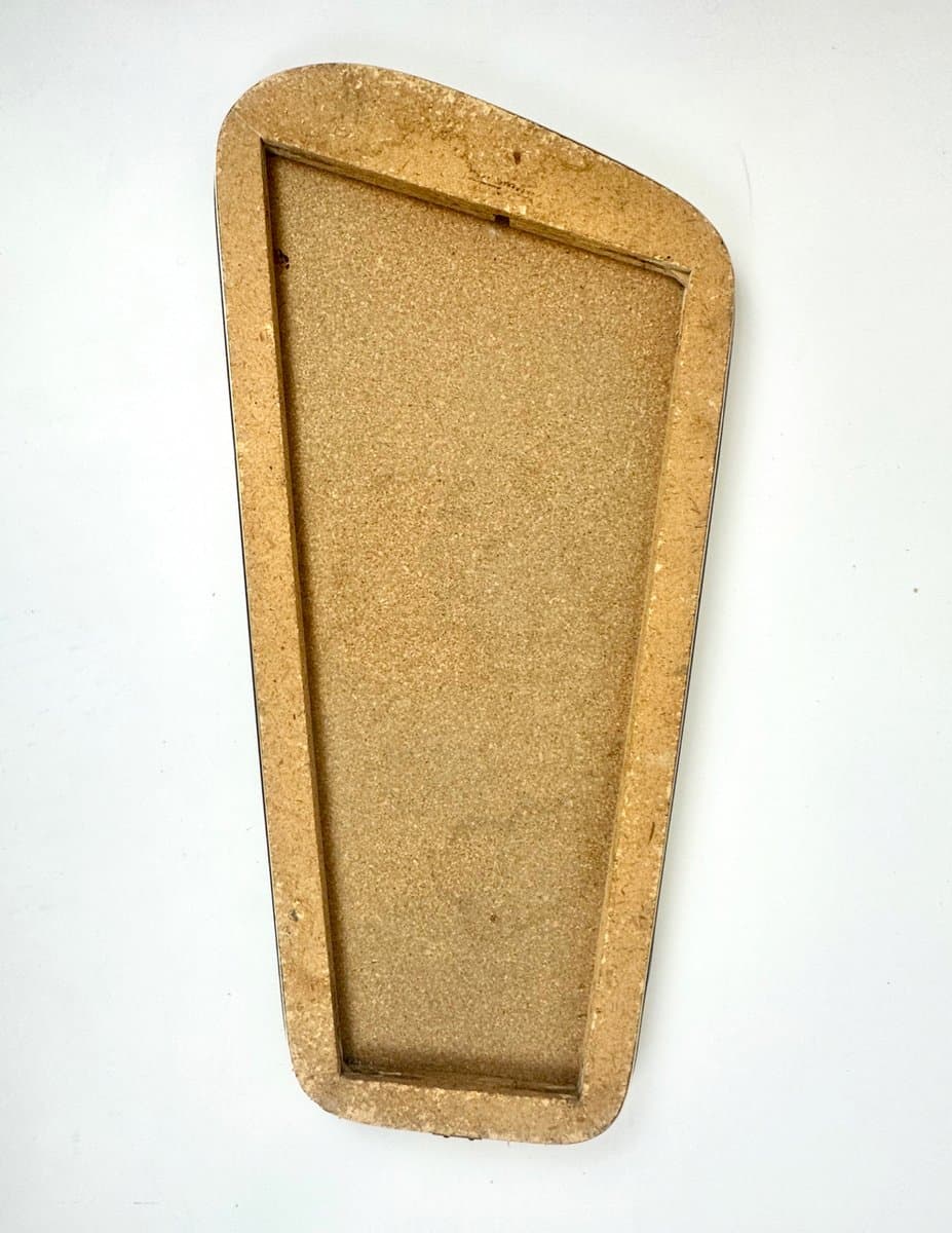 Wall mirror, golden aluminum, Germany, 1970s - 150414