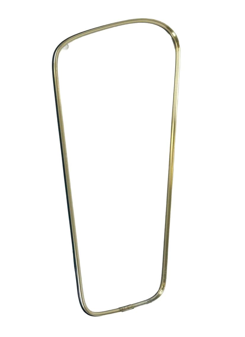 Wall mirror, golden aluminum, Germany, 1970s