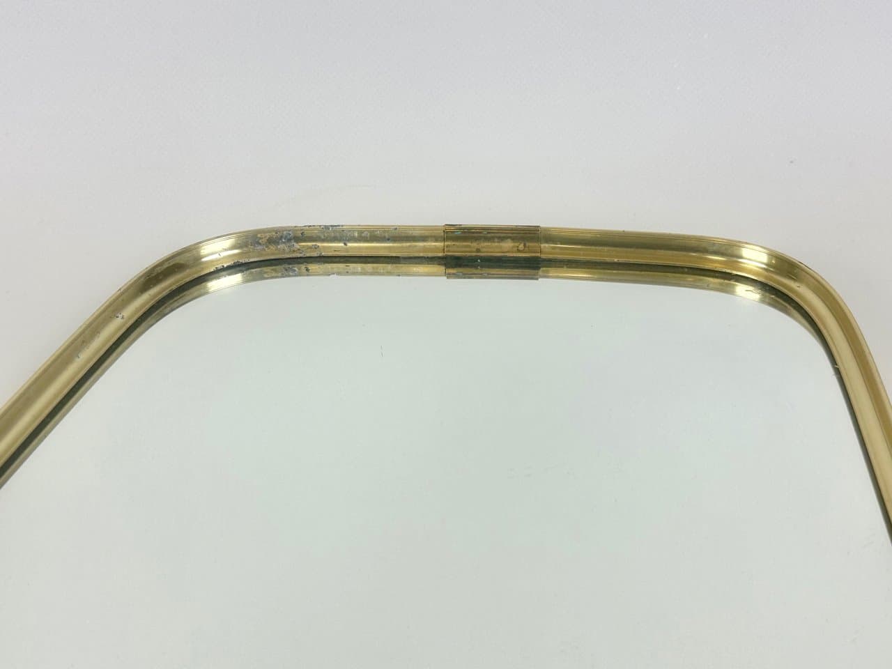 Wall mirror, golden aluminum, Germany, 1970s - 150416