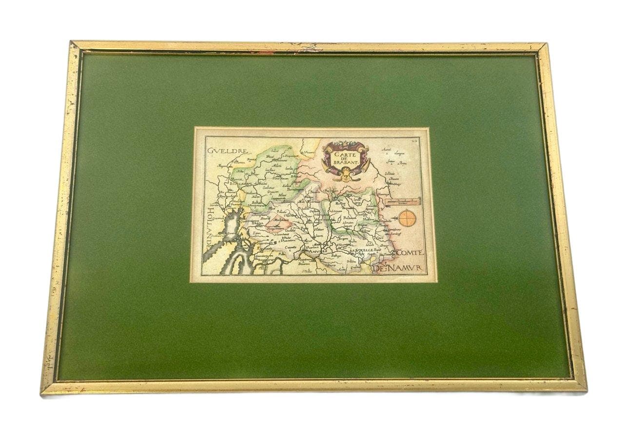 Mapa Brabantia, kolorowany miedzioryt, aut. C. Tassin, Francja, 1633 - 148317