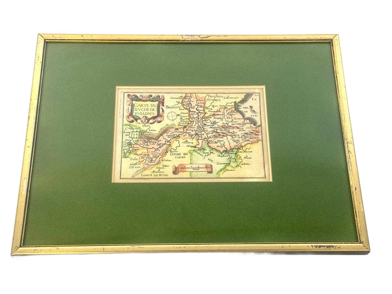 Mapa Gueldria, miedzioryt kolorowany, aut. C. Tassin, Francja, 1633 - 148318