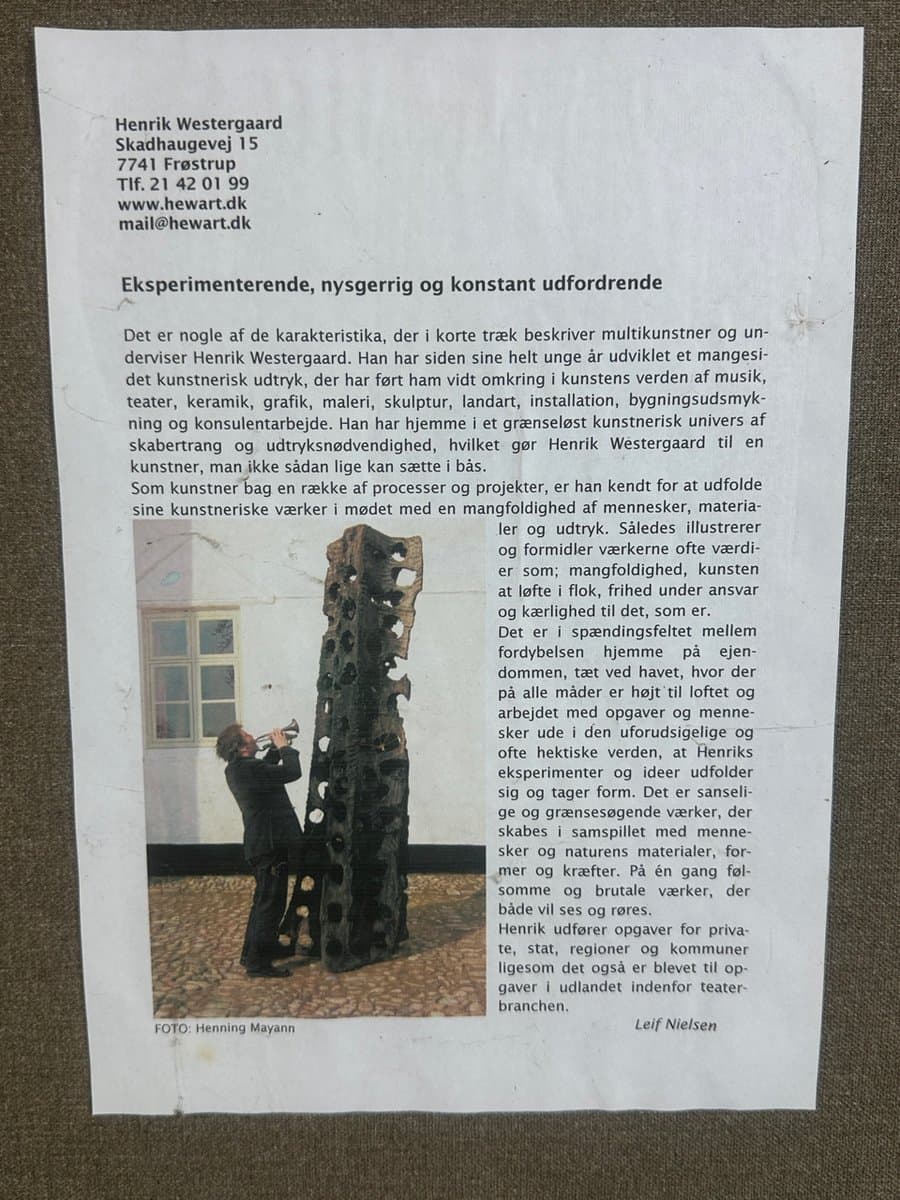 Painting West Mountain, blue grey white, by H. Westergaard, Denmark, 2014 - 150453