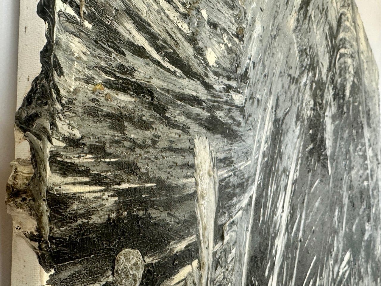 Painting West Mountain, blue grey white, by H. Westergaard, Denmark, 2014 - 150448