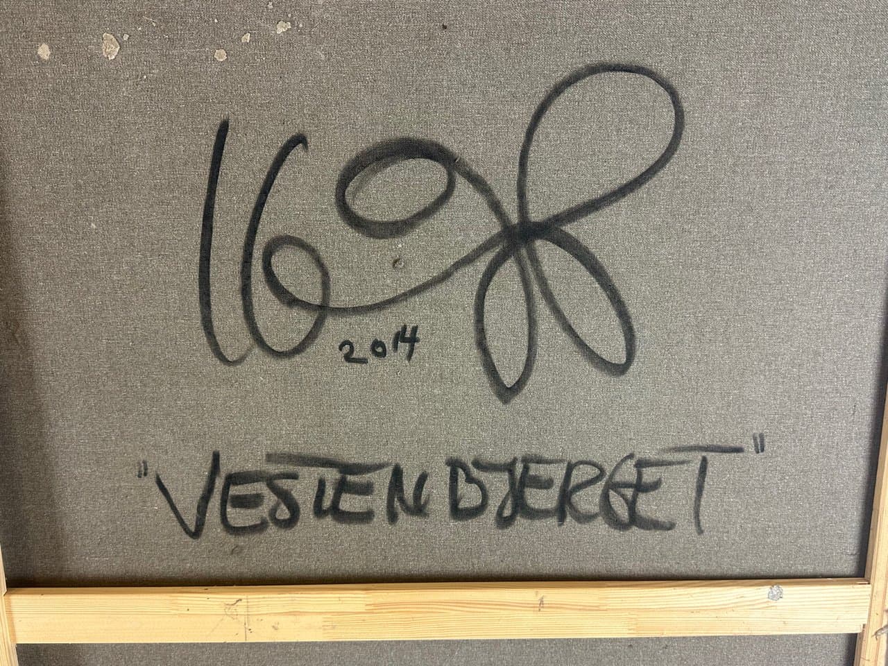 Painting West Mountain, blue grey white, by H. Westergaard, Denmark, 2014 - 150452