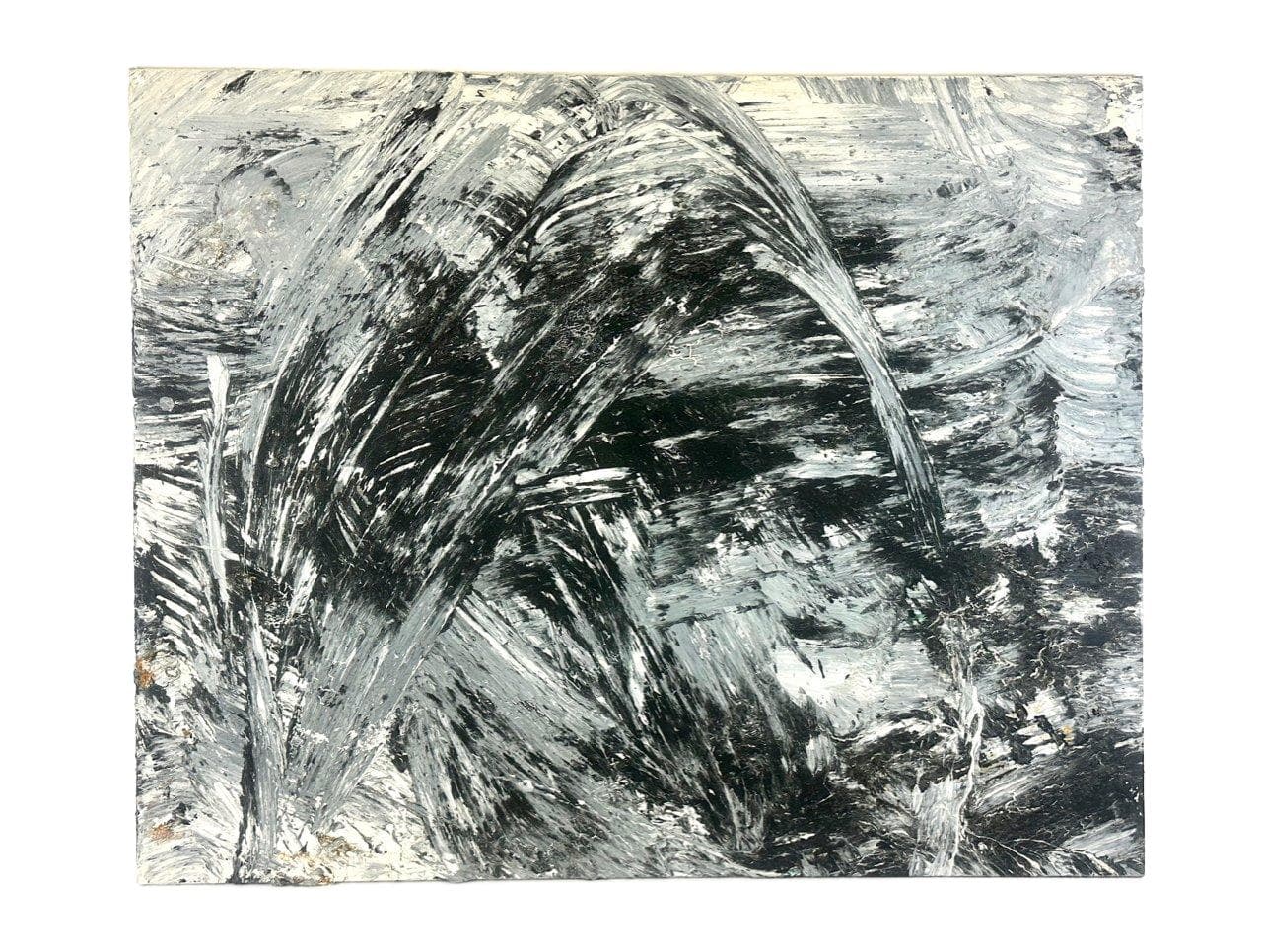 Painting West Mountain, blue grey white, by H. Westergaard, Denmark, 2014