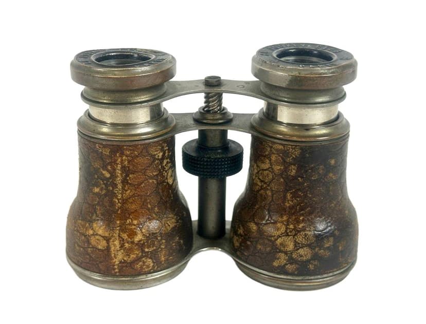 Lornetka Le Jockey Club, brązowy, skóra, mosiądz, Francja, XIX w.