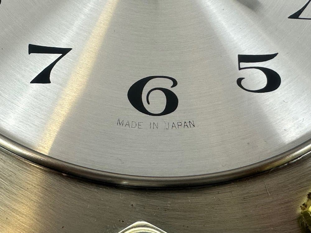 Zegar ścienny Royal Craft Port Hole, złoty, srebrny, mosiądz, stal, Japonia, lata 80. - 150487