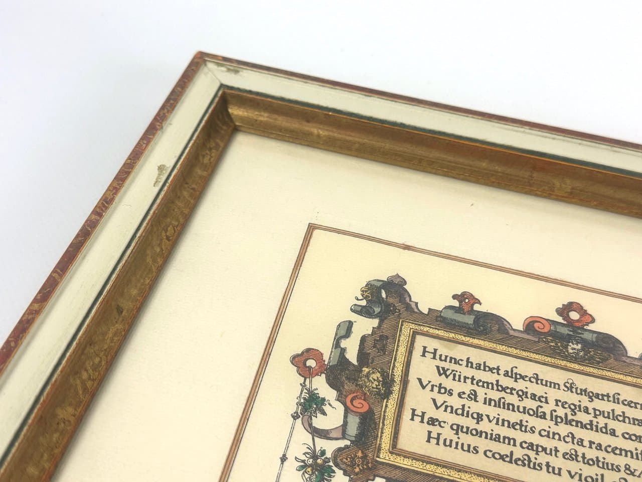 Print View of Stuttgart in 1592, copper multicolor, Germany, 1980s - 150501