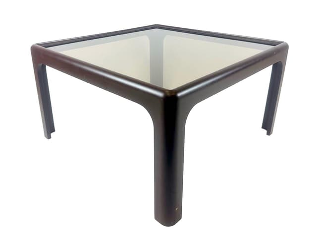 Coffee Table Space Age, brown, smoked glass, plastic, Germany, 1960s. - DIMENSION