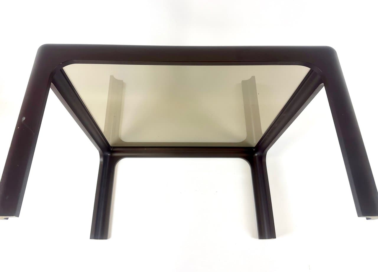 Coffee Table Space Age, brown, smoked glass, plastic, Germany, 1960s. - 150512