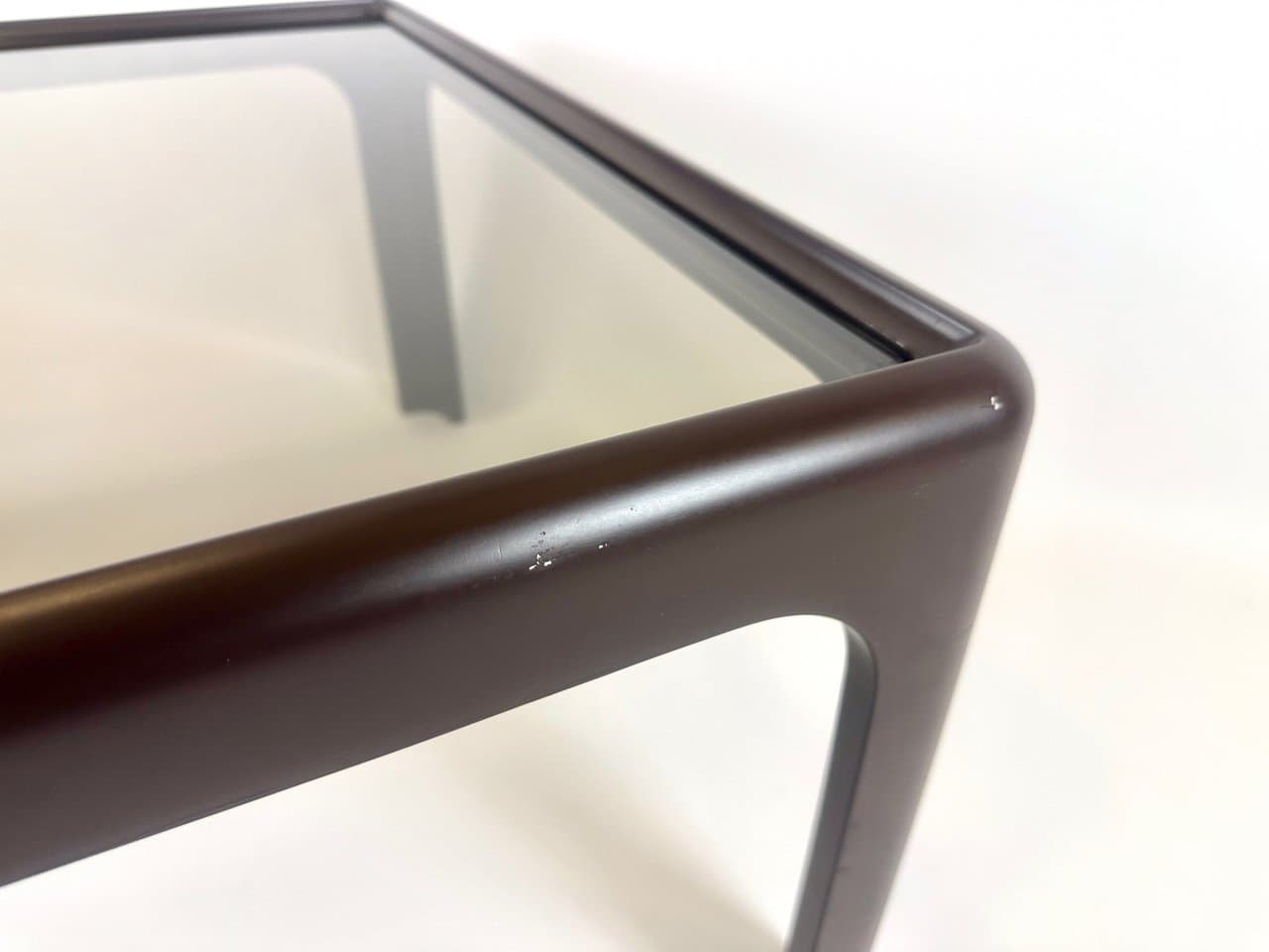 Coffee Table Space Age, brown, smoked glass, plastic, Germany, 1960s. - 150507