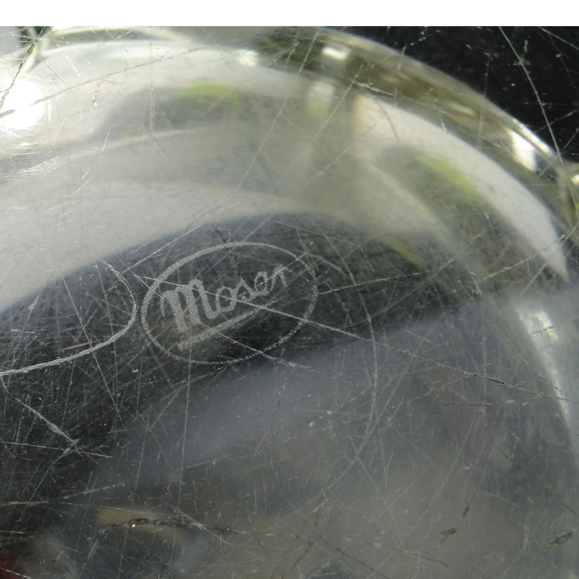 Ashtray Art Deco, transparent crystal, Moser, Czech Republic, 1930s. - 9318