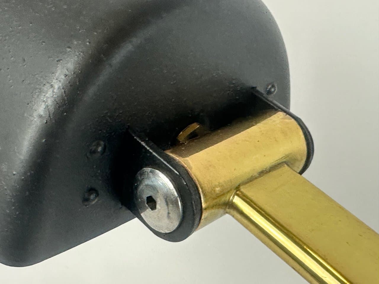 Lampa biurkowa, Space Age Model 7620, mosiądz złoty, stal czarna, Hillebrand, Niemcy, lata 60. - 150515