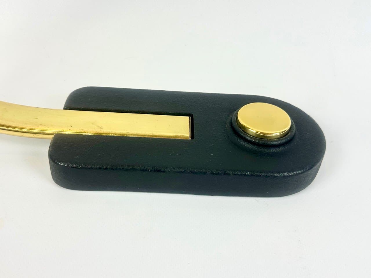 Lampa biurkowa, Space Age Model 7620, mosiądz złoty, stal czarna, Hillebrand, Niemcy, lata 60. - 150518