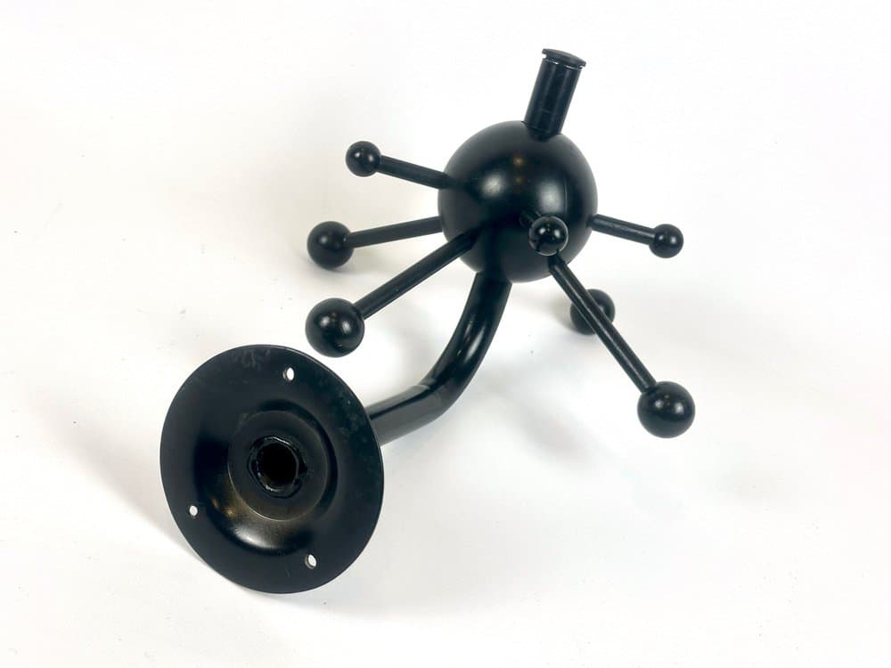 Wall-mounted coat rack Sputnik, black steel, Ikea, 1990s. - 150524