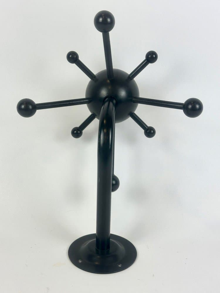 Wall-mounted coat rack Sputnik, black steel, Ikea, 1990s. - 150525