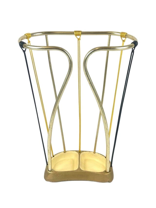 Umbrella stand, golden, aluminium, Germany, 1960s. - DIMENSION