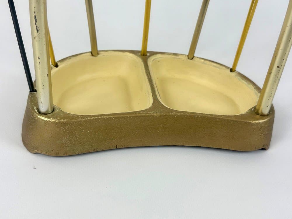 Umbrella stand, golden, aluminium, Germany, 1960s. - 150581