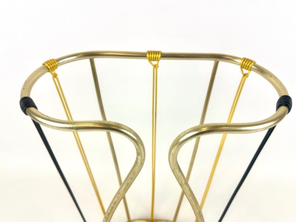 Umbrella stand, golden, aluminium, Germany, 1960s. - 150580