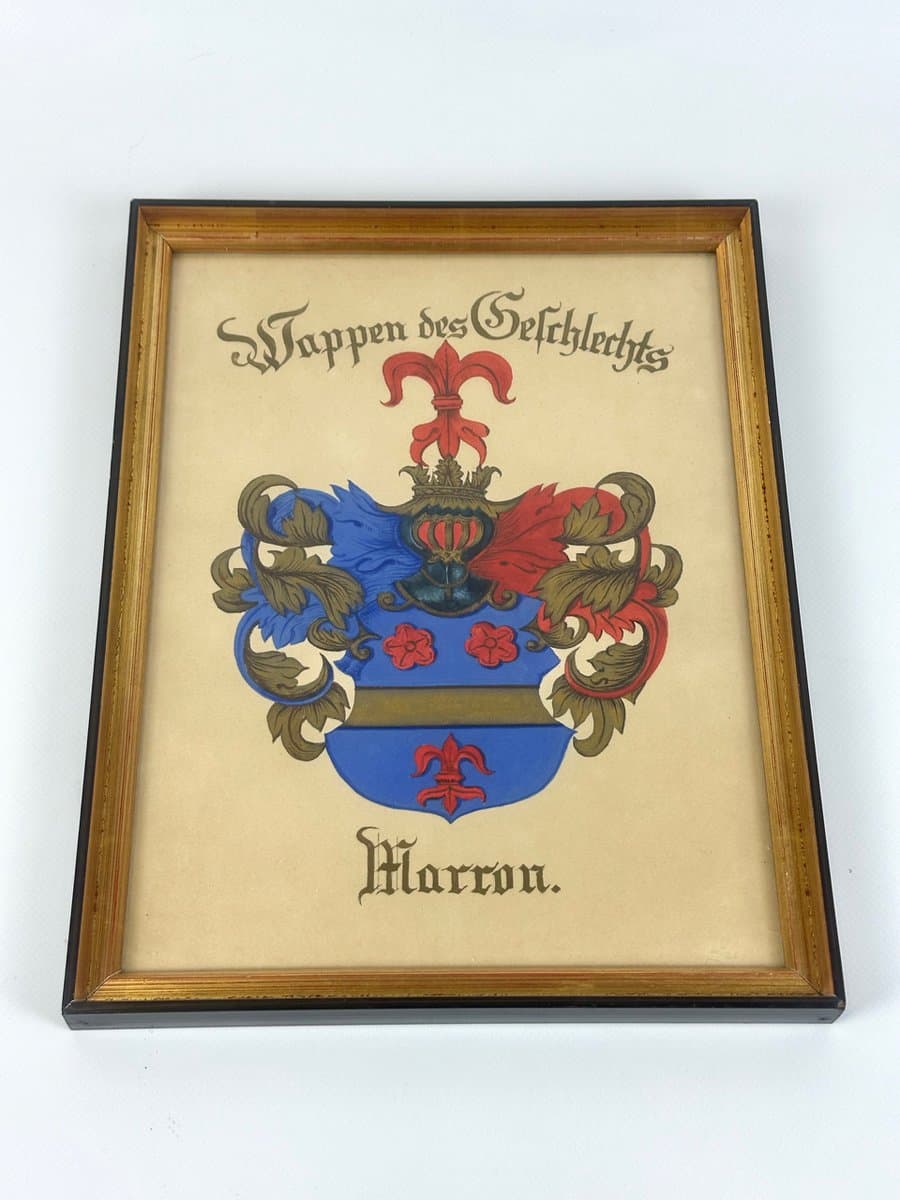 Family Coat of Arms Marron, multicolor, Germany, 19th c. - 150584