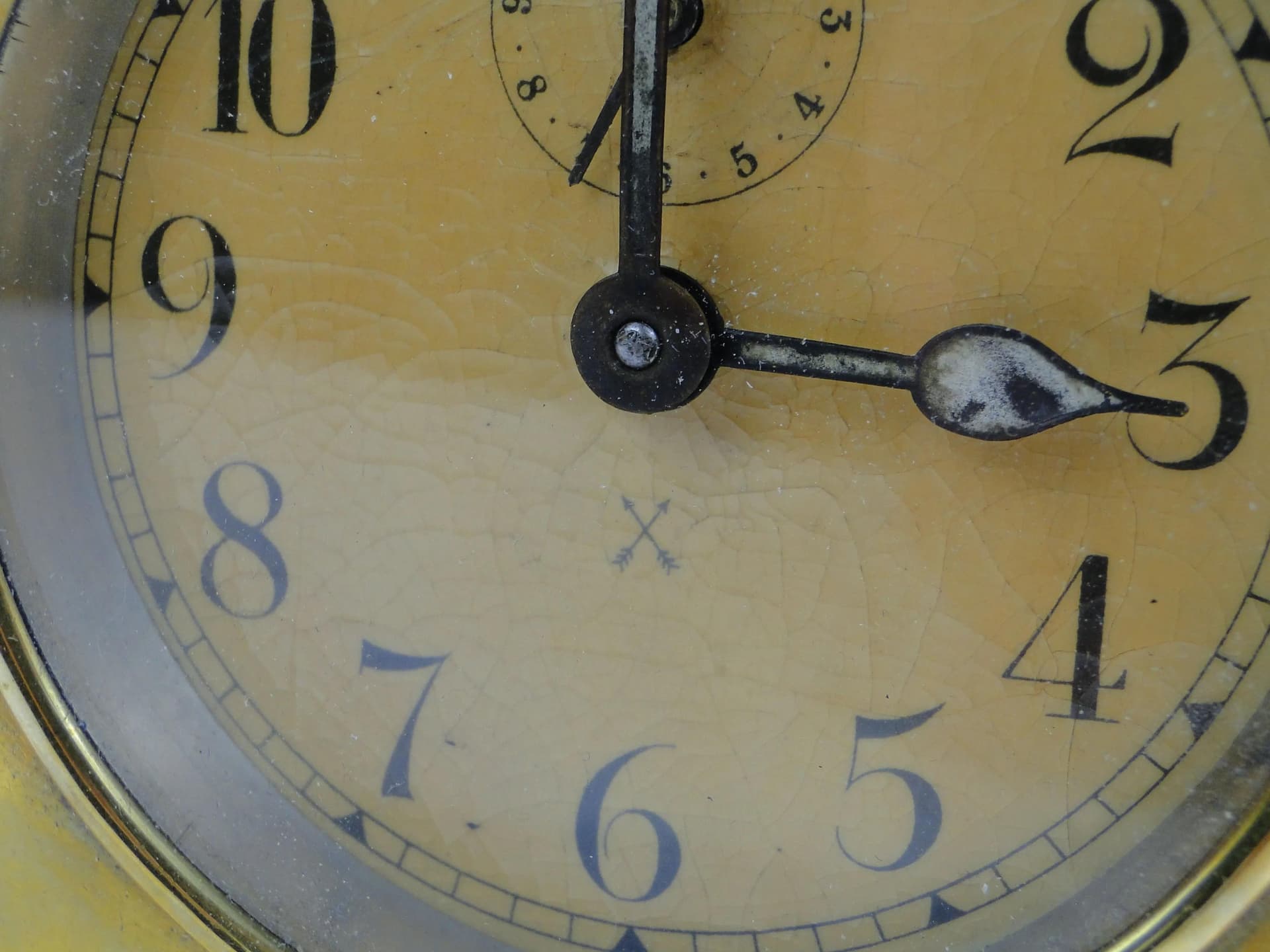 Travel clock, golden, brass, HAU Junghans, Germany, early 20th c. - 9313