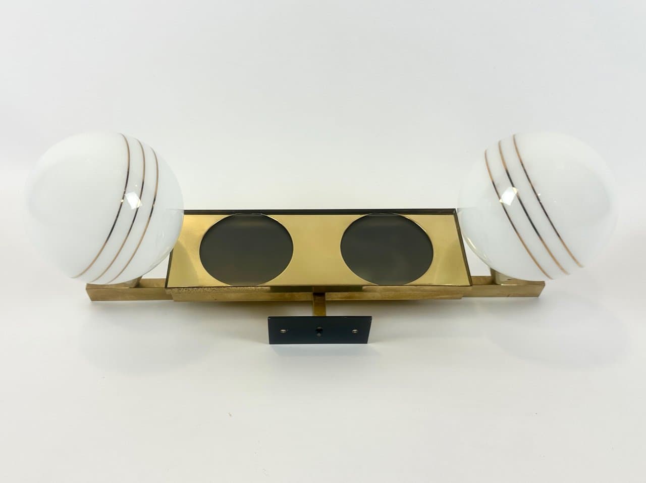 Lampa ścienna Art déco, mosiądz złoty, lata 30. - 150607