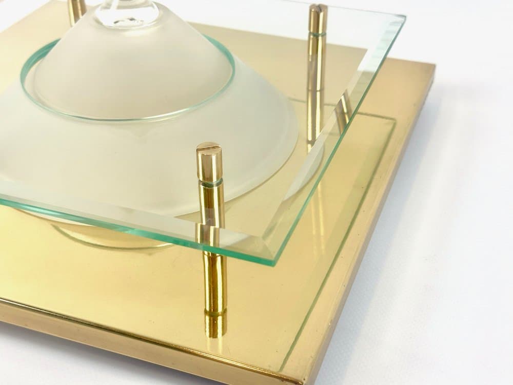 Ceiling Lamp Postmodern, golden brass, Germany, 1970s - 150616