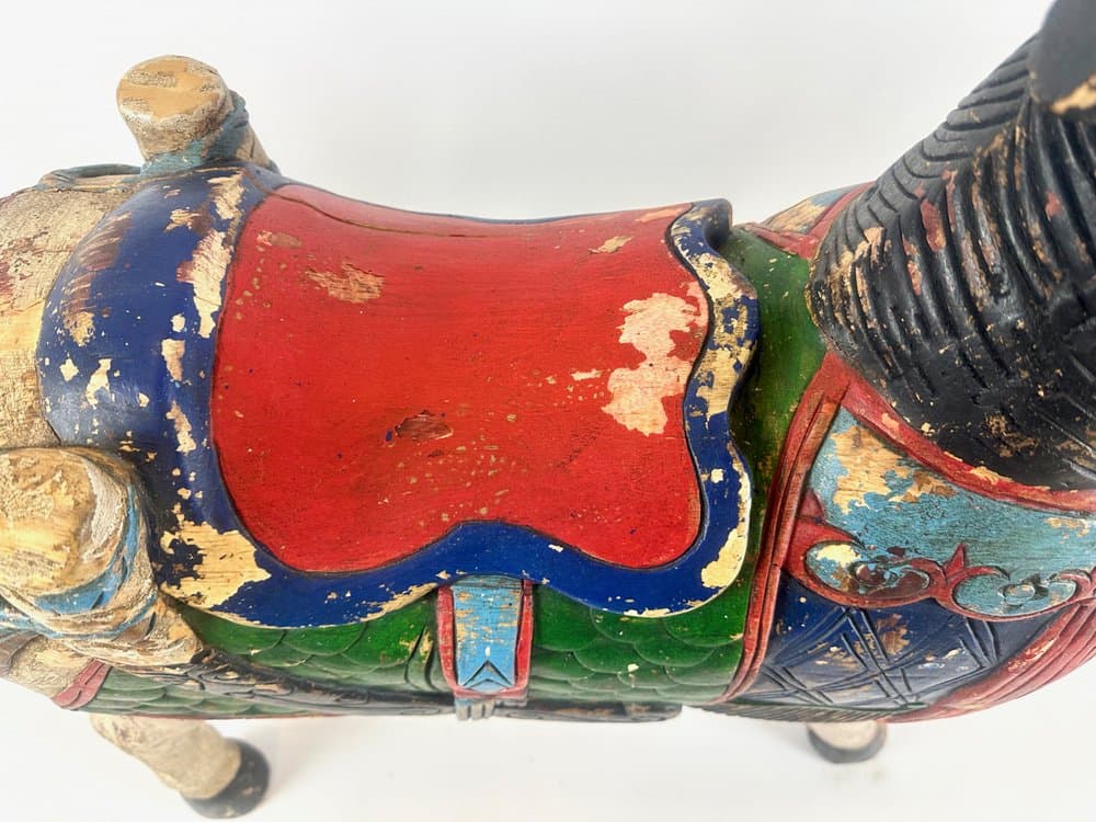 Figura konia, ręcznie malowana, drewno, Niemcy, XIX w. - 150628