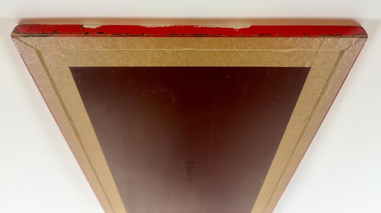 Wall mirror Art Deco, glass, red wood, Germany, 1950s - 150671