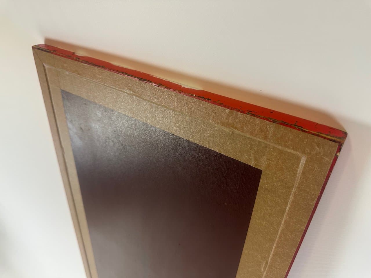 Wall mirror Art Deco, glass, red wood, Germany, 1950s - 150669