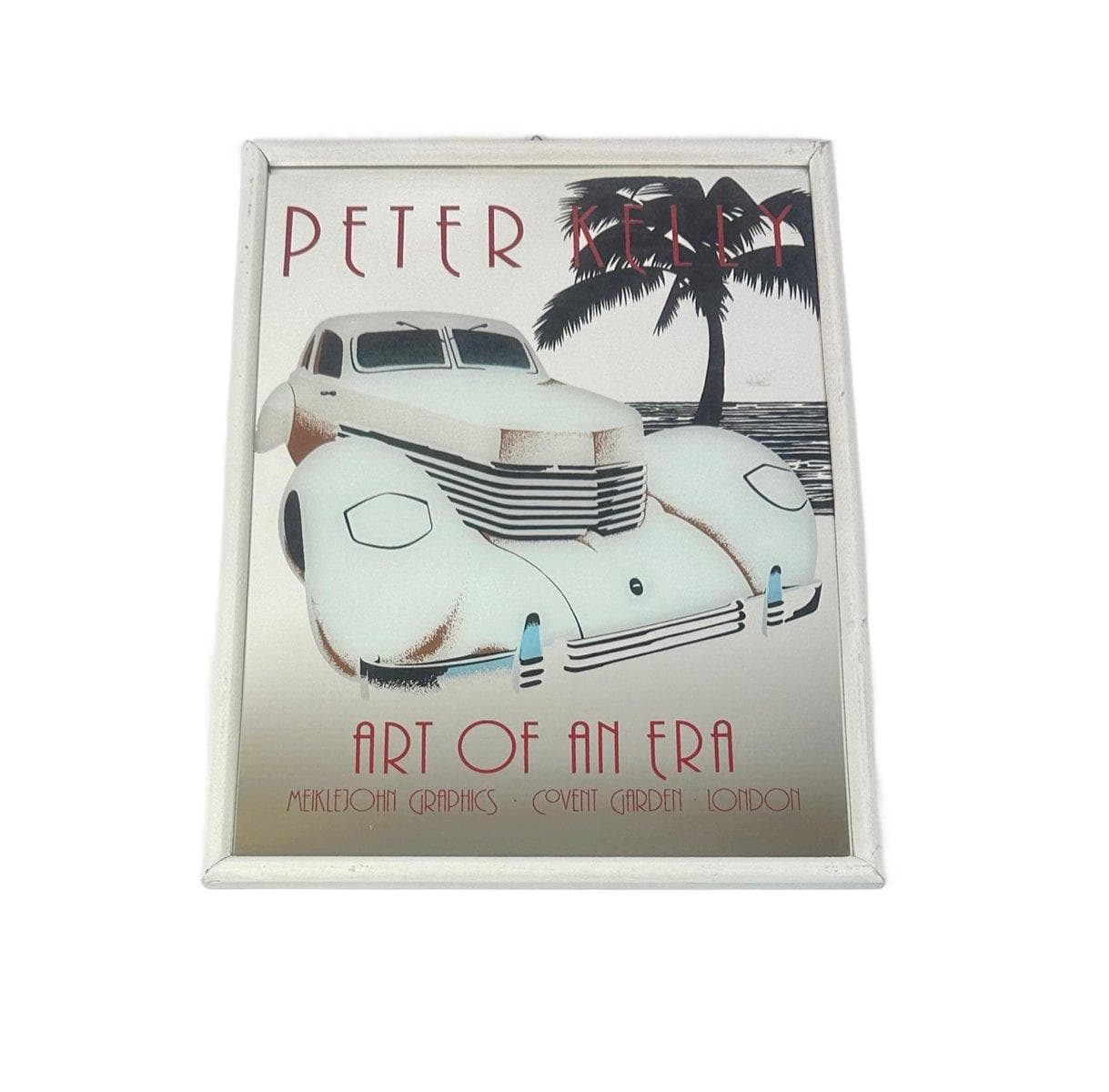 Advertising Mirror Art of an Era, white, glass, 1980s - 148350