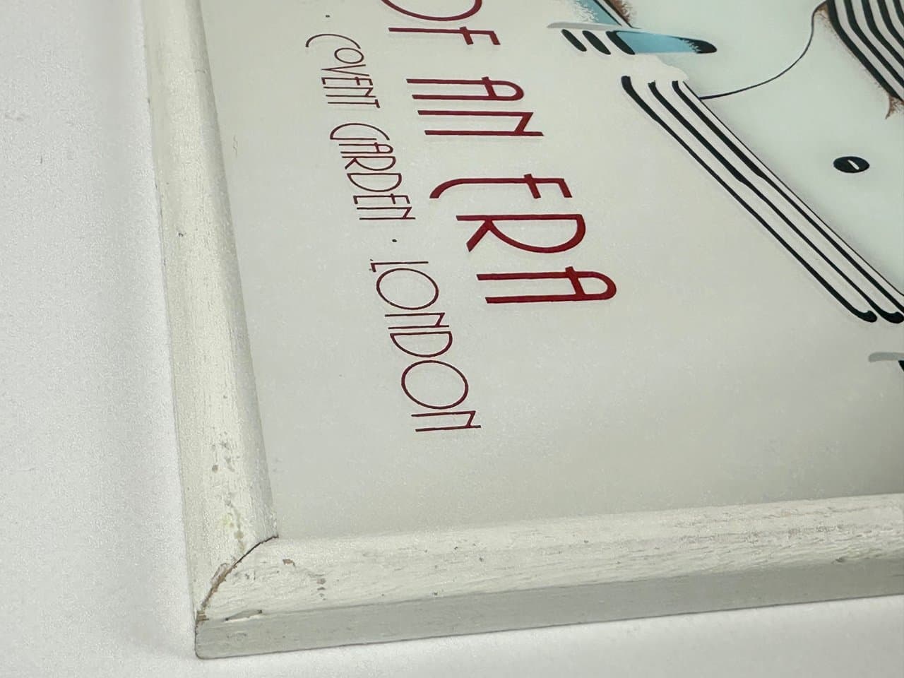 Advertising Mirror Art of an Era, white, glass, 1980s - 150715