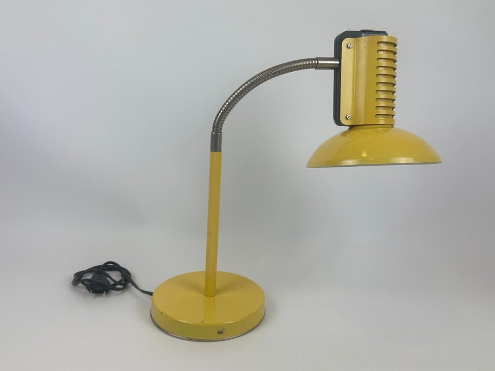 Desk lamp, yellow, metal, by T. Rudkiewicz, Polam, Poland, 1980s. - 150735