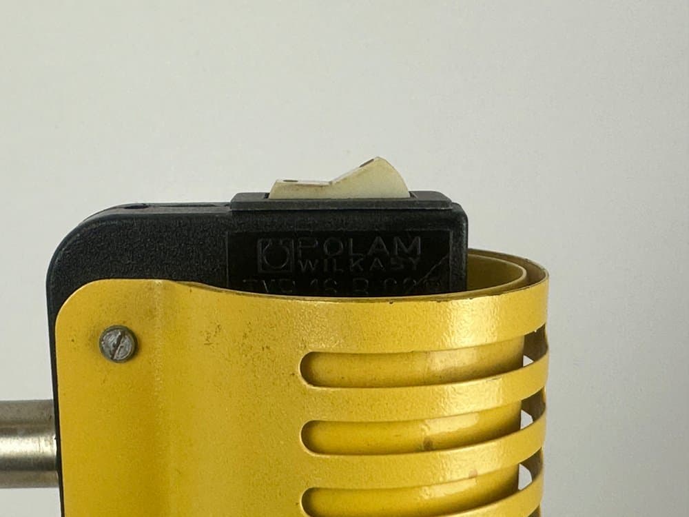 Desk lamp, yellow, metal, by T. Rudkiewicz, Polam, Poland, 1980s. - 150738