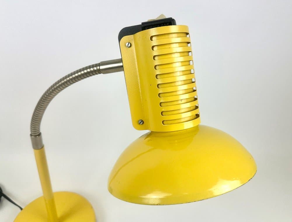 Desk lamp, yellow, metal, by T. Rudkiewicz, Polam, Poland, 1980s. - 150736