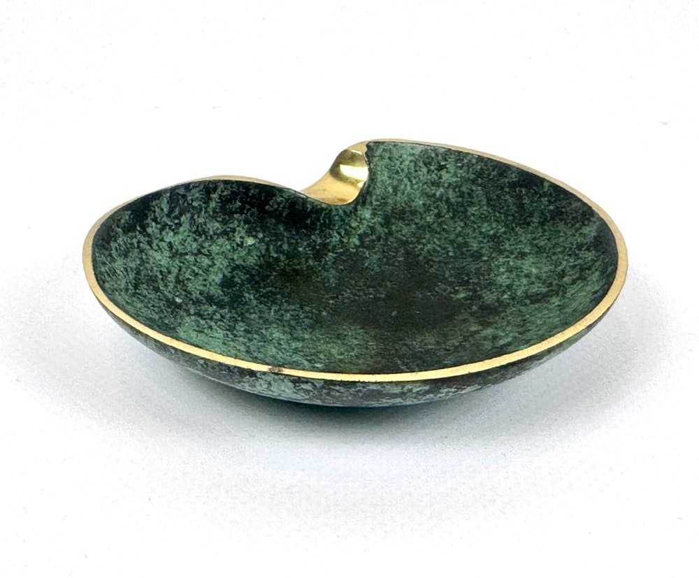 Popielniczka, turkusowy, mosiądz, Austria, lata 50. - 150761