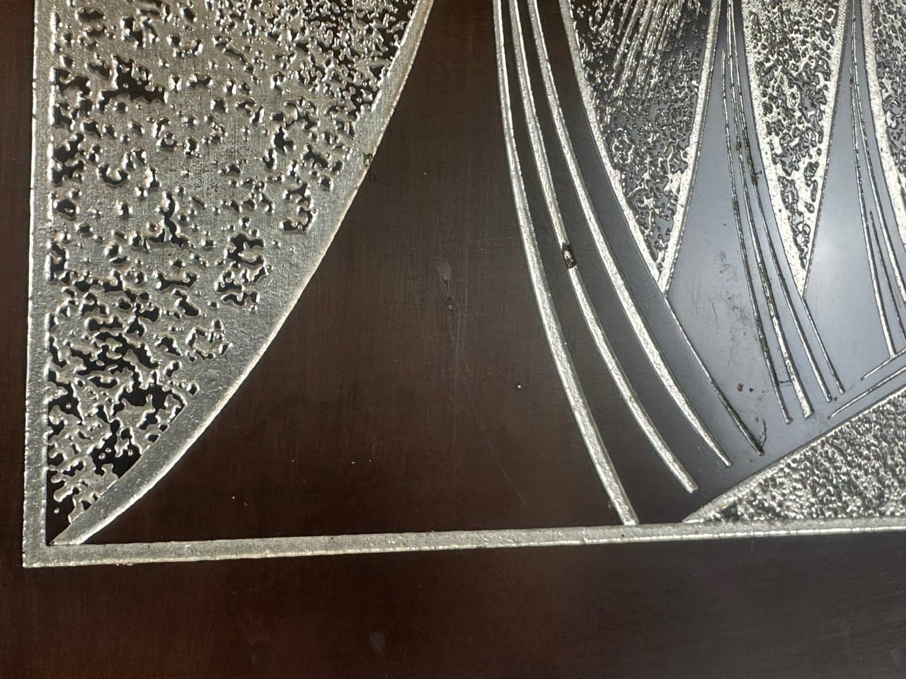 Panel dekoracyjny, figuratywny, srebrny, metal, Niemcy, lata 70. - 150849