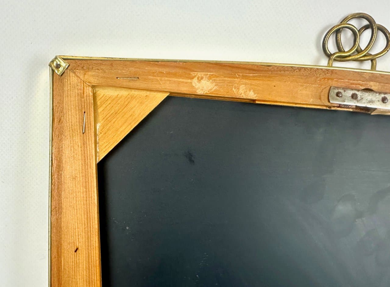 Lustro ścienne, złoty, aluminium mosiądz szkło, Niemcy, lata 50. - 150860