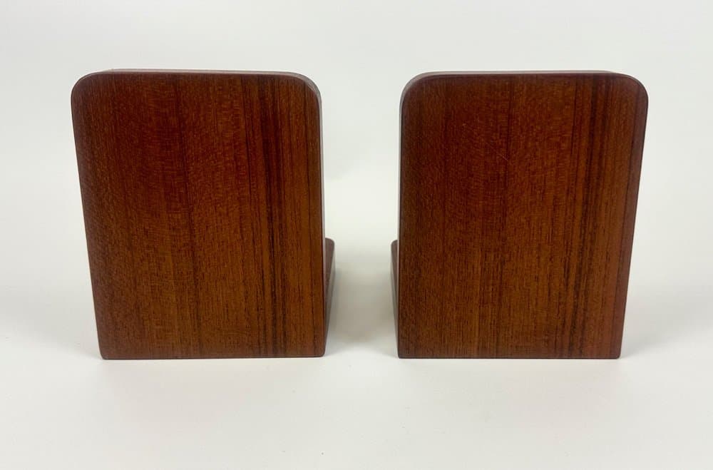 para podpórek na książki Scalar Fish, teak brąz ciemny, Dania, lata 60. - 150869