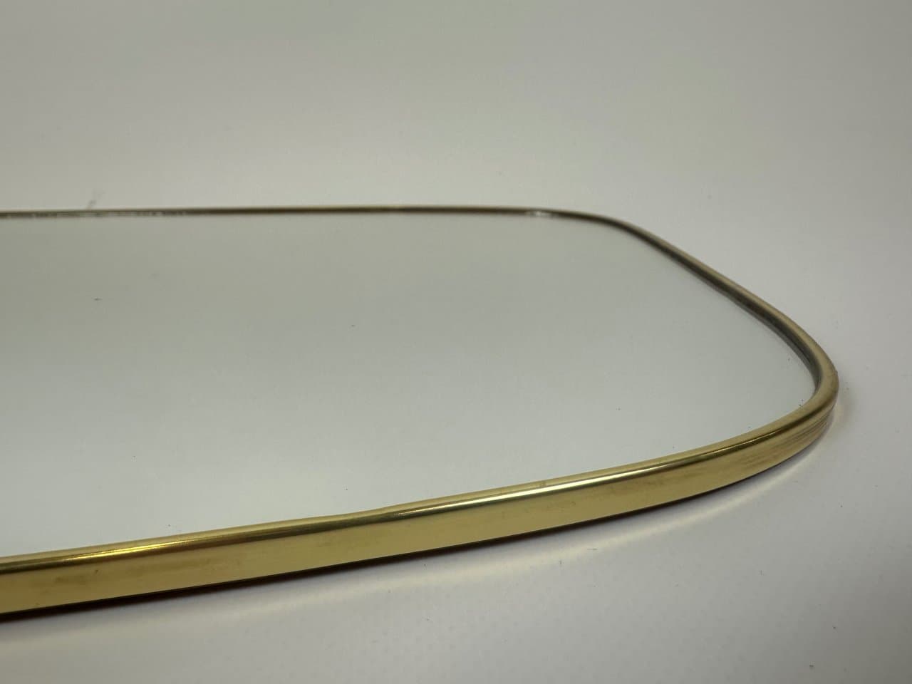 Wall Mirror, golden aluminum, Germany, 1970s - 150915