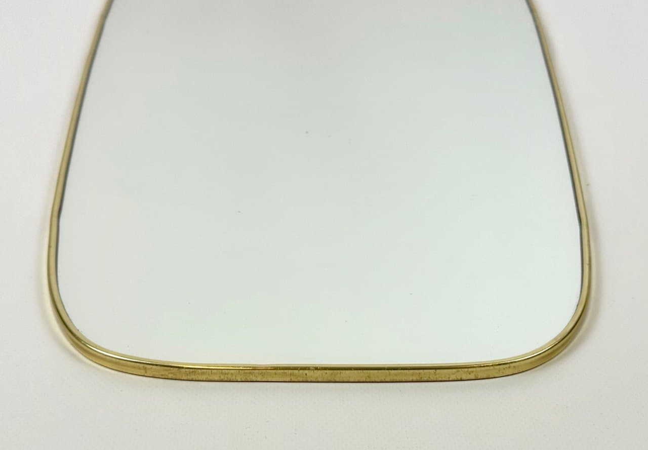 Wall Mirror, golden aluminum, Germany, 1970s - 150919